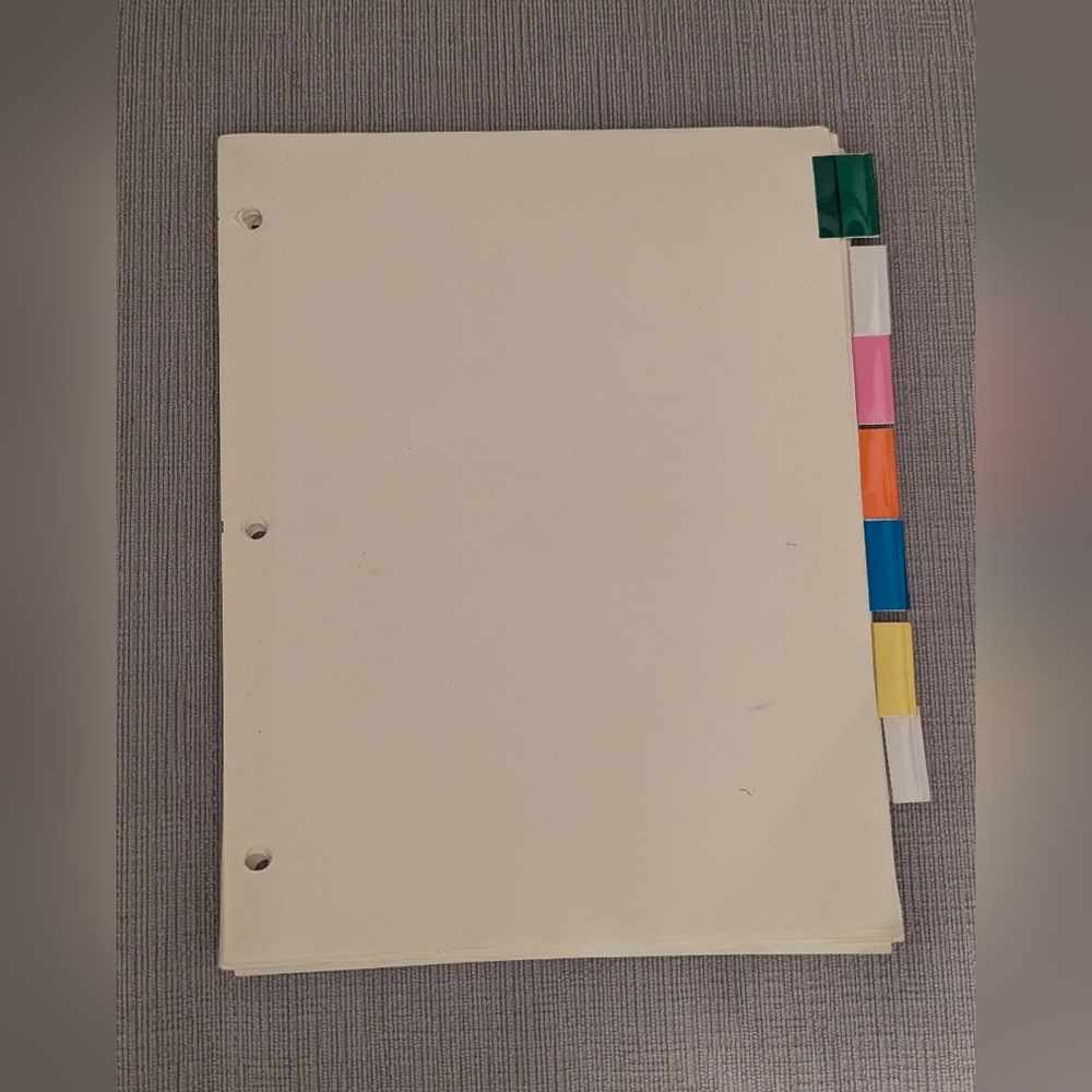 3-Ring Binder Dividers  with Coloured Tabs